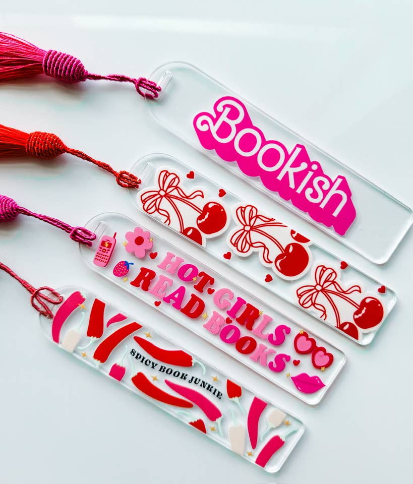 Literari Goods, Co | Book Themed Candles + Gifts - Bookmark - Book Store Gift - Acrylic - Hot Girls Read Books