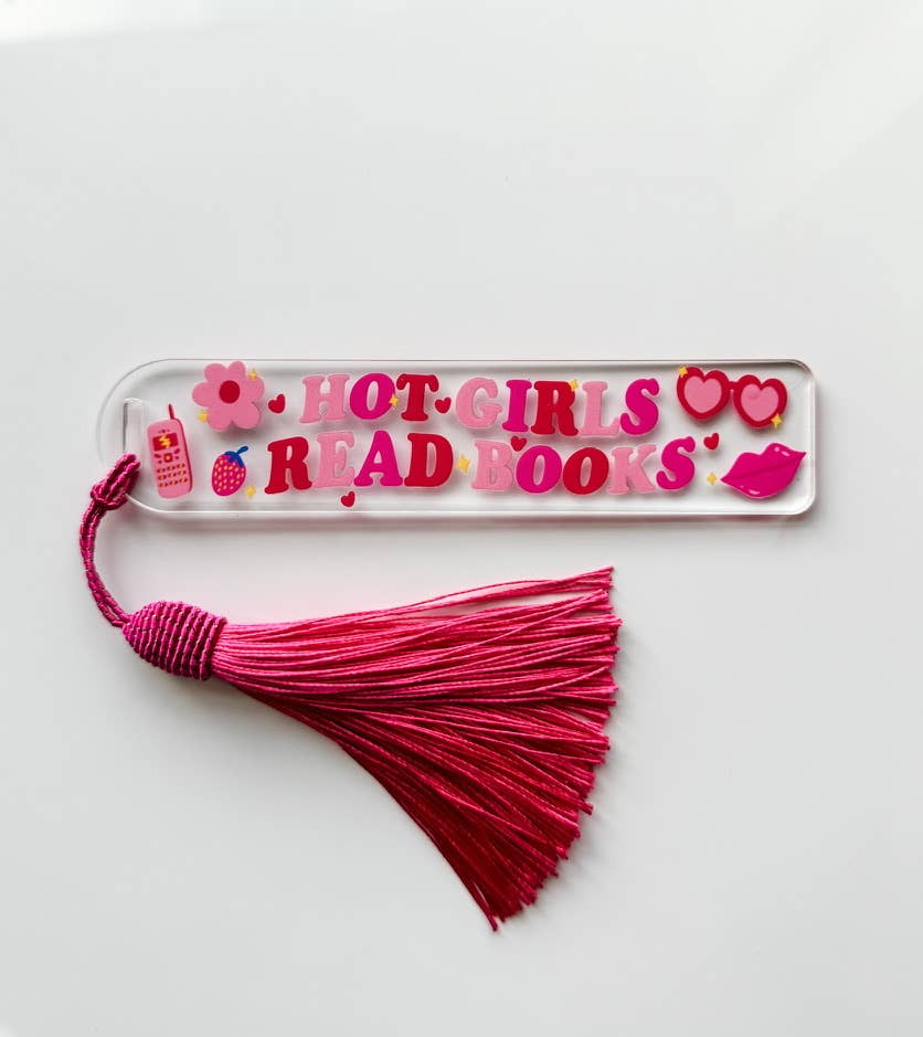 Literari Goods, Co | Book Themed Candles + Gifts - Bookmark - Book Store Gift - Acrylic - Hot Girls Read Books