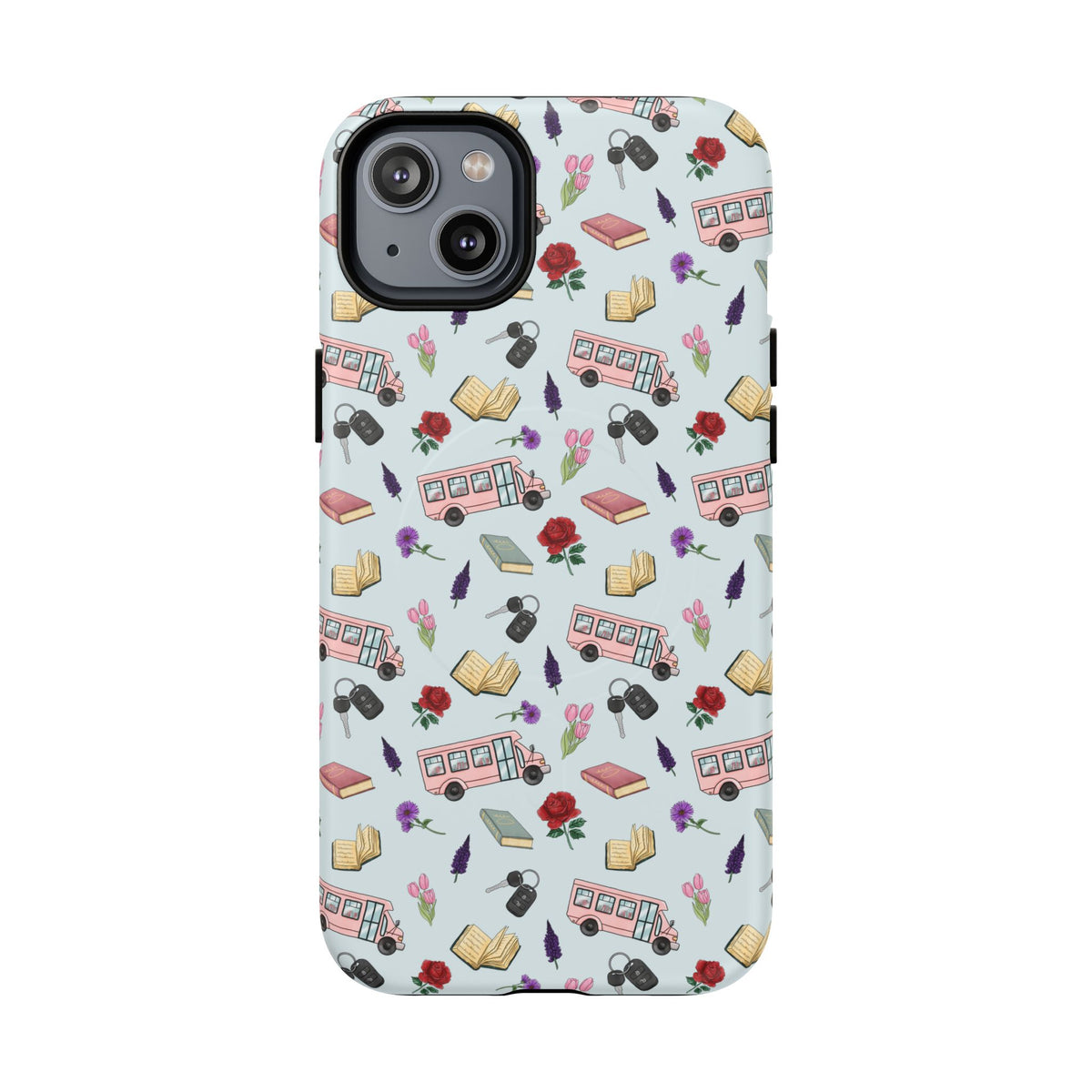Phone Case — Vintage Book & Travel Pattern Tough Magnetic Case