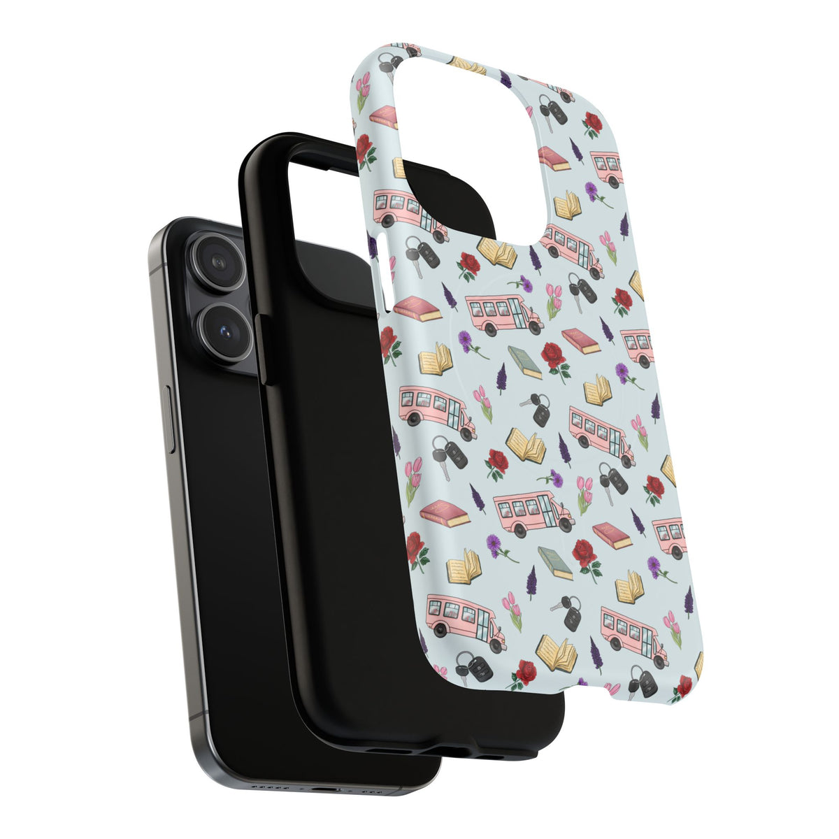 Phone Case — Vintage Book & Travel Pattern Tough Magnetic Case