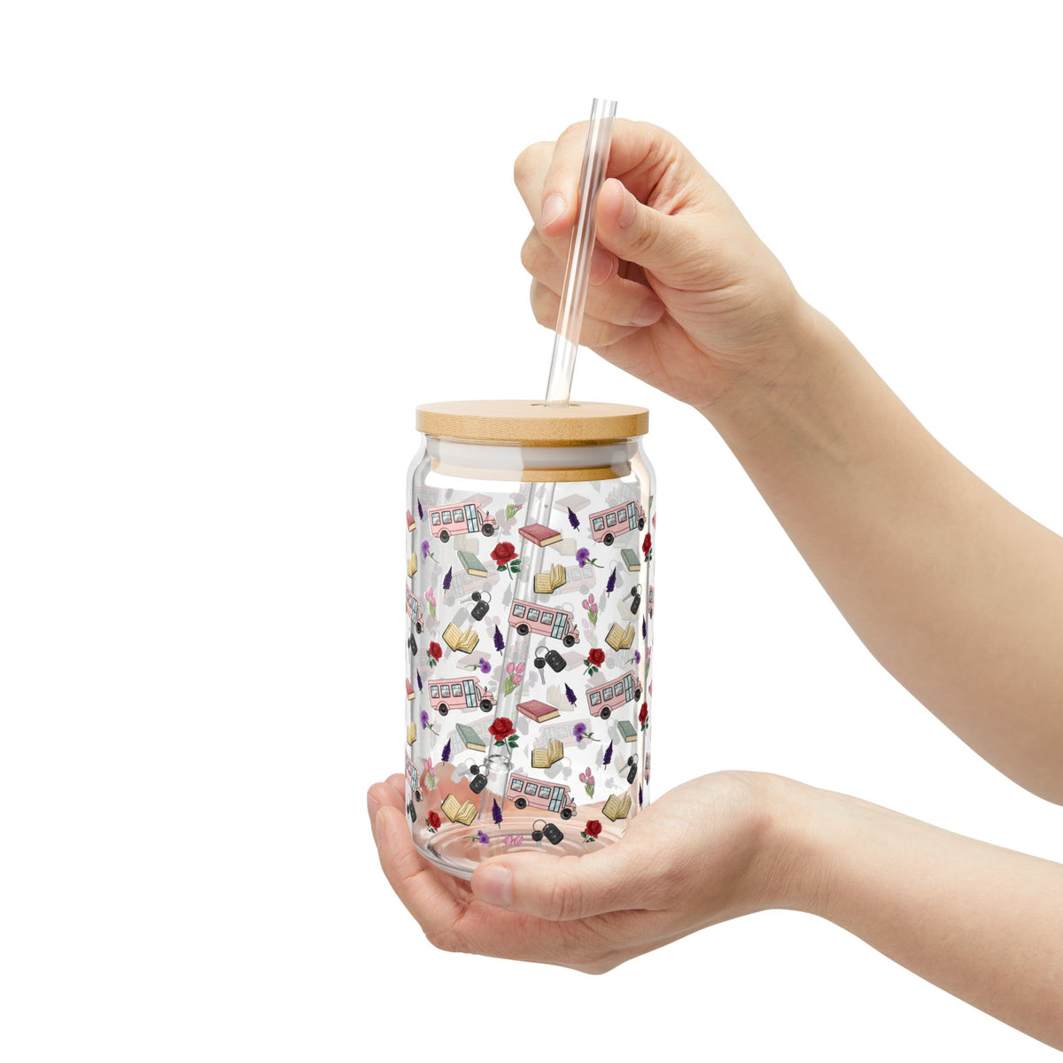 The Enchanted Bookmobile Doodle Sipper Glass