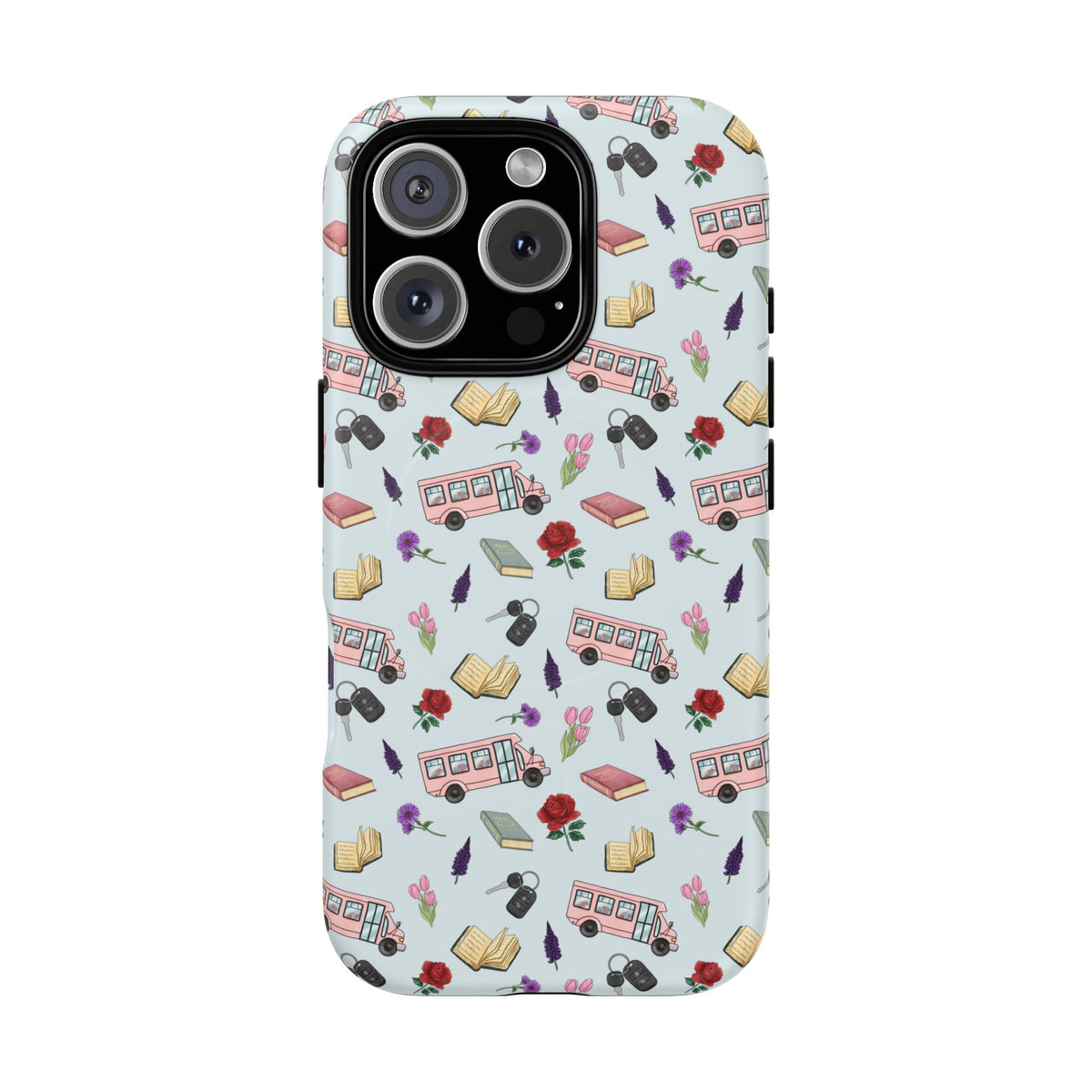 Phone Case — Vintage Book & Travel Pattern Tough Magnetic Case