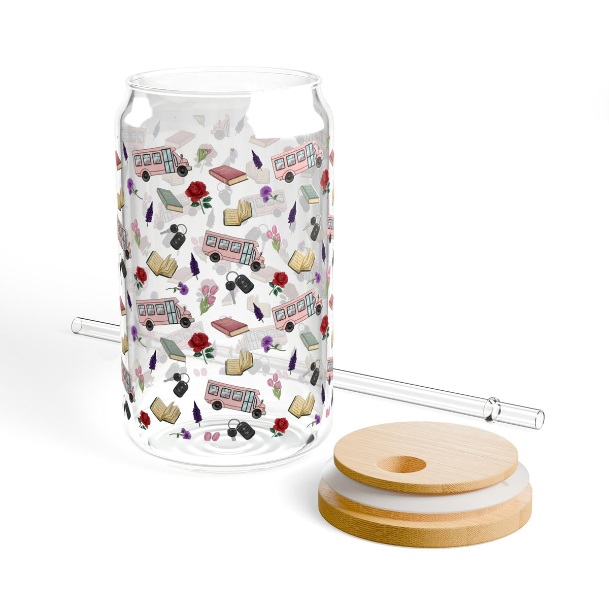The Enchanted Bookmobile Doodle Sipper Glass