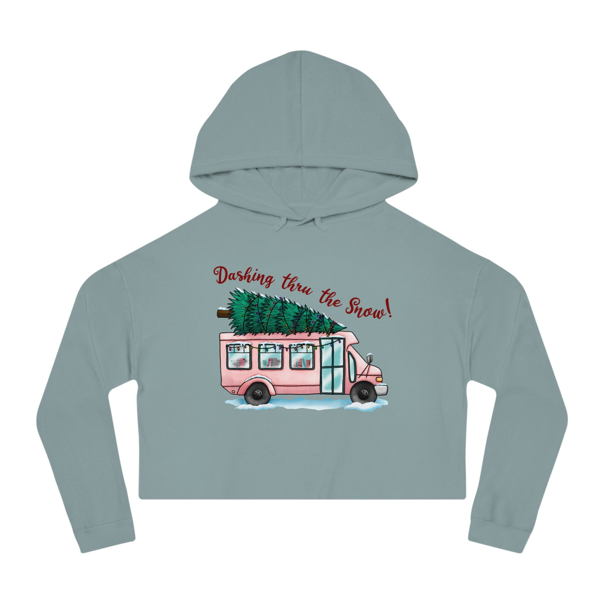 TEB Dashing Through the Snow Cropped Hoodie