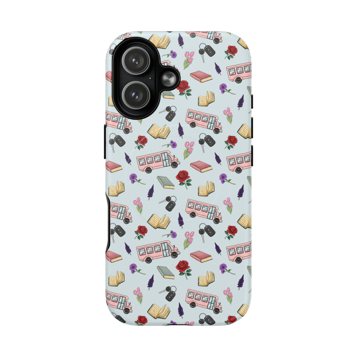 Phone Case — Vintage Book & Travel Pattern Tough Magnetic Case
