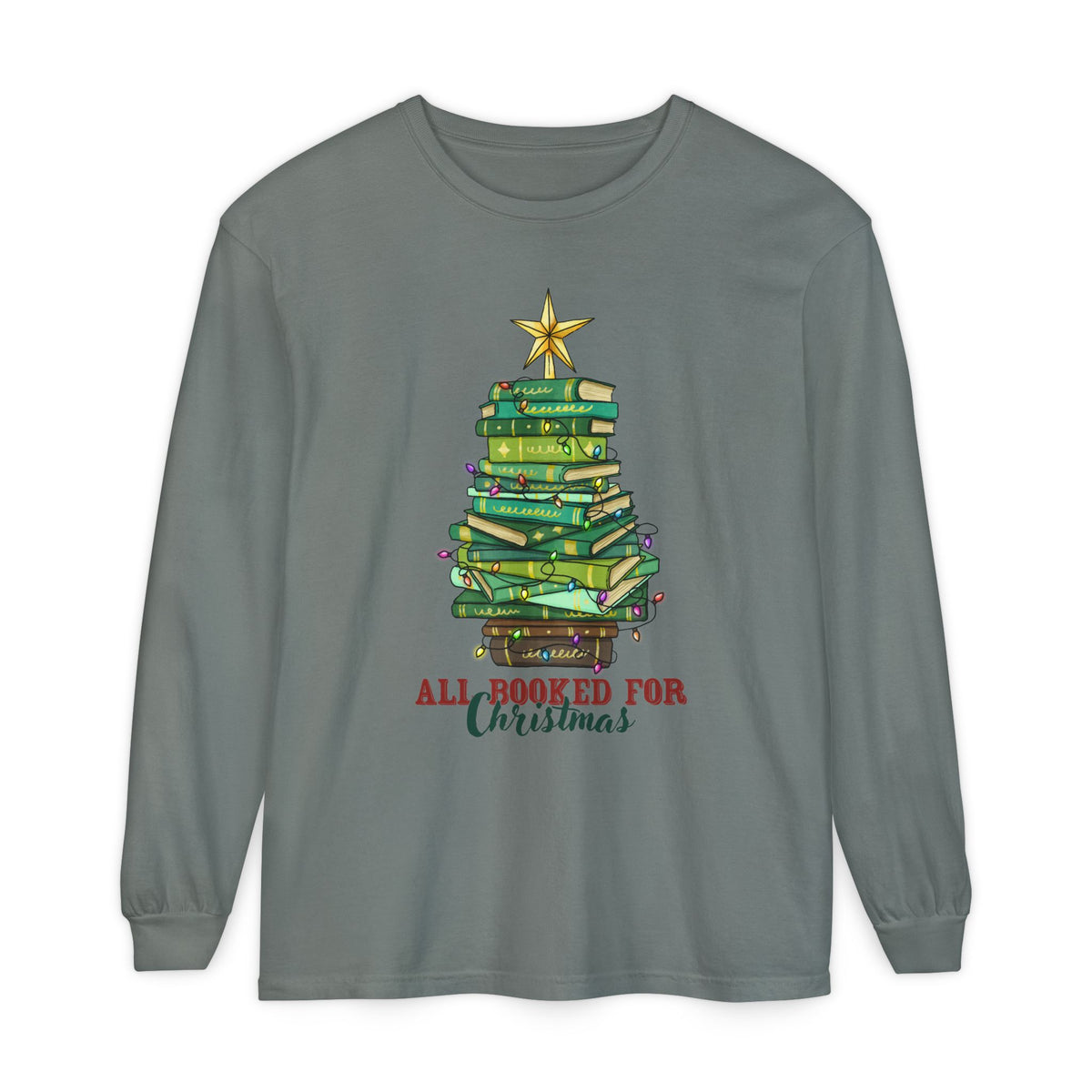 All Booked for Christmas Long Sleeve Tee