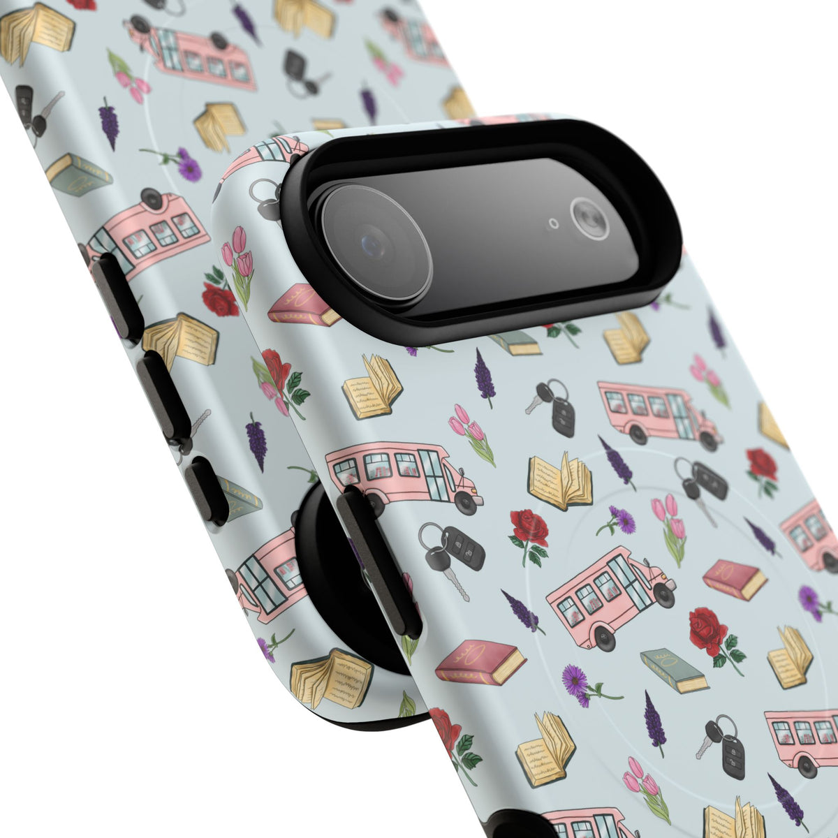 Phone Case — Vintage Book & Travel Pattern Tough Magnetic Case