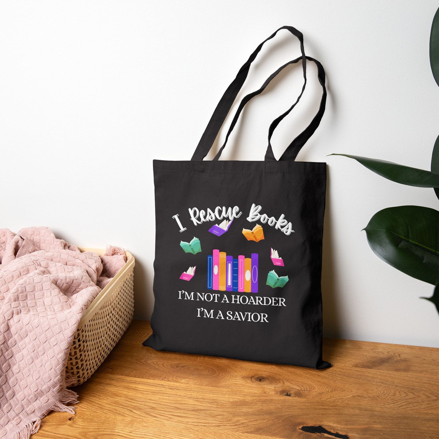 I Rescue Books Tote Bag