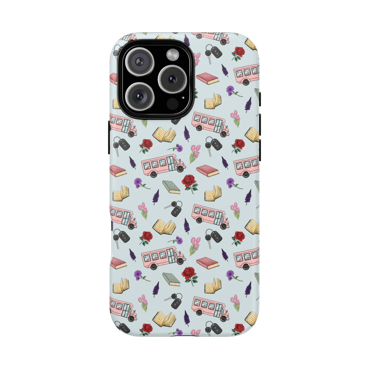 Phone Case — Vintage Book & Travel Pattern Tough Magnetic Case
