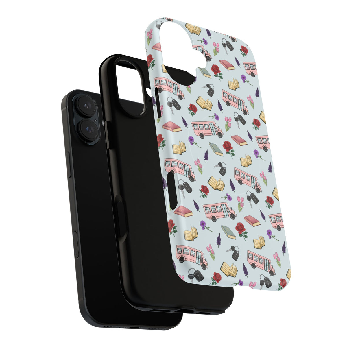 Phone Case — Vintage Book & Travel Pattern Tough Magnetic Case