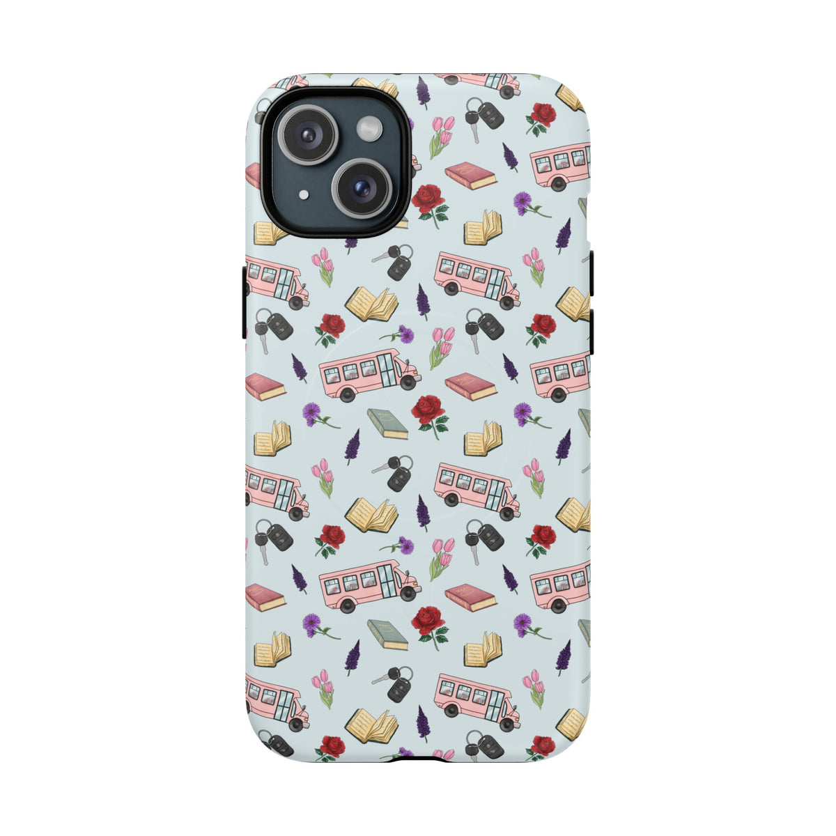 Phone Case — Vintage Book & Travel Pattern Tough Magnetic Case