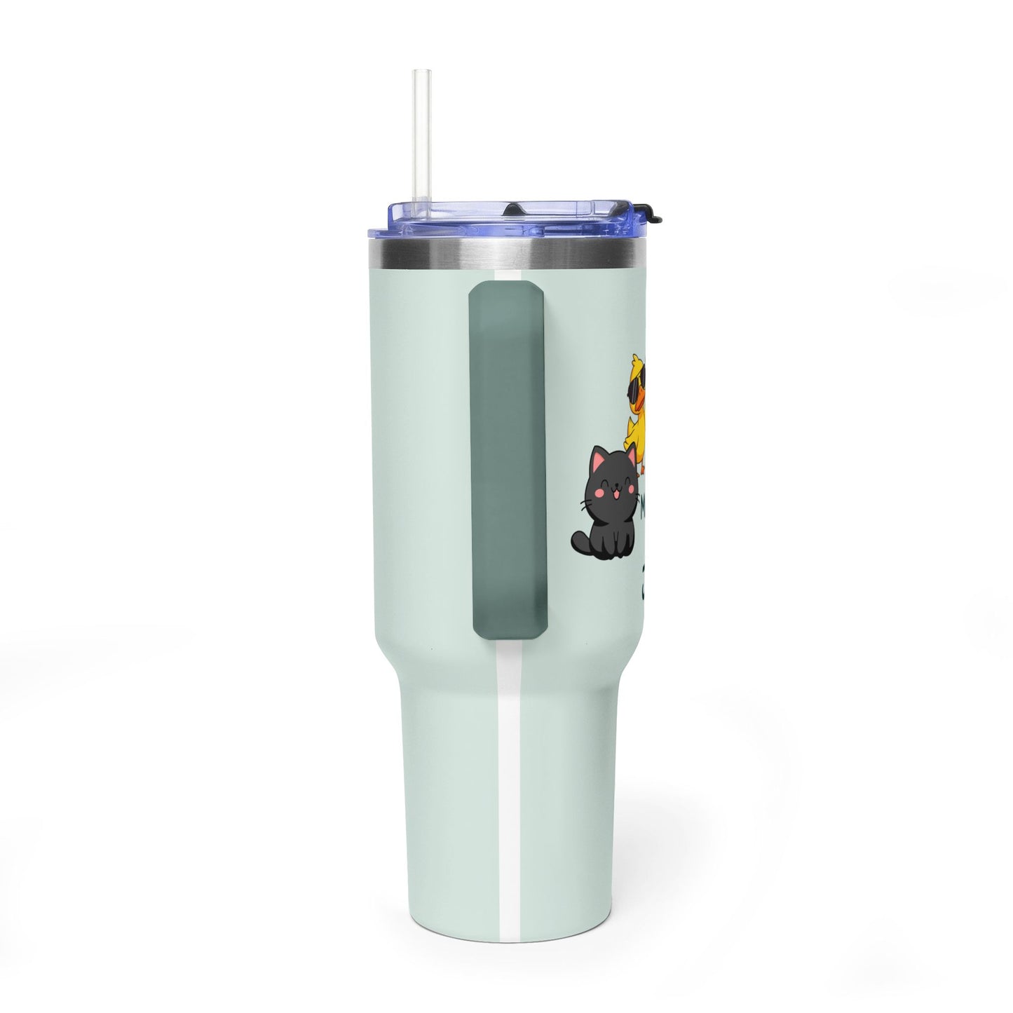 40oz Vacuum Tumbler - Personalized 'MABitches' Cute Animal Design (Custom Name)