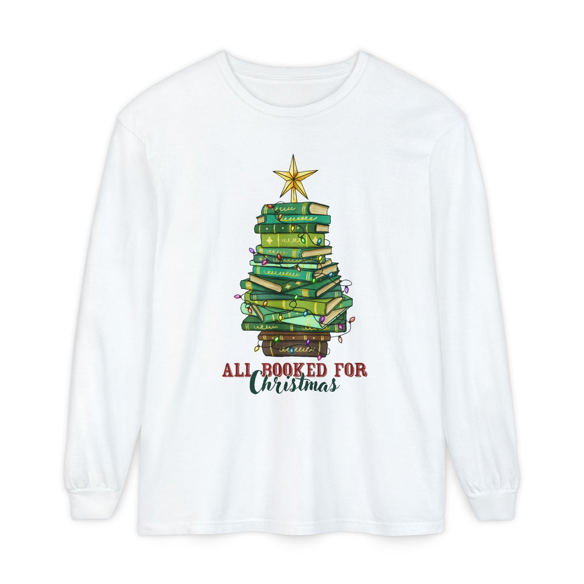 All Booked for Christmas Long Sleeve Tee
