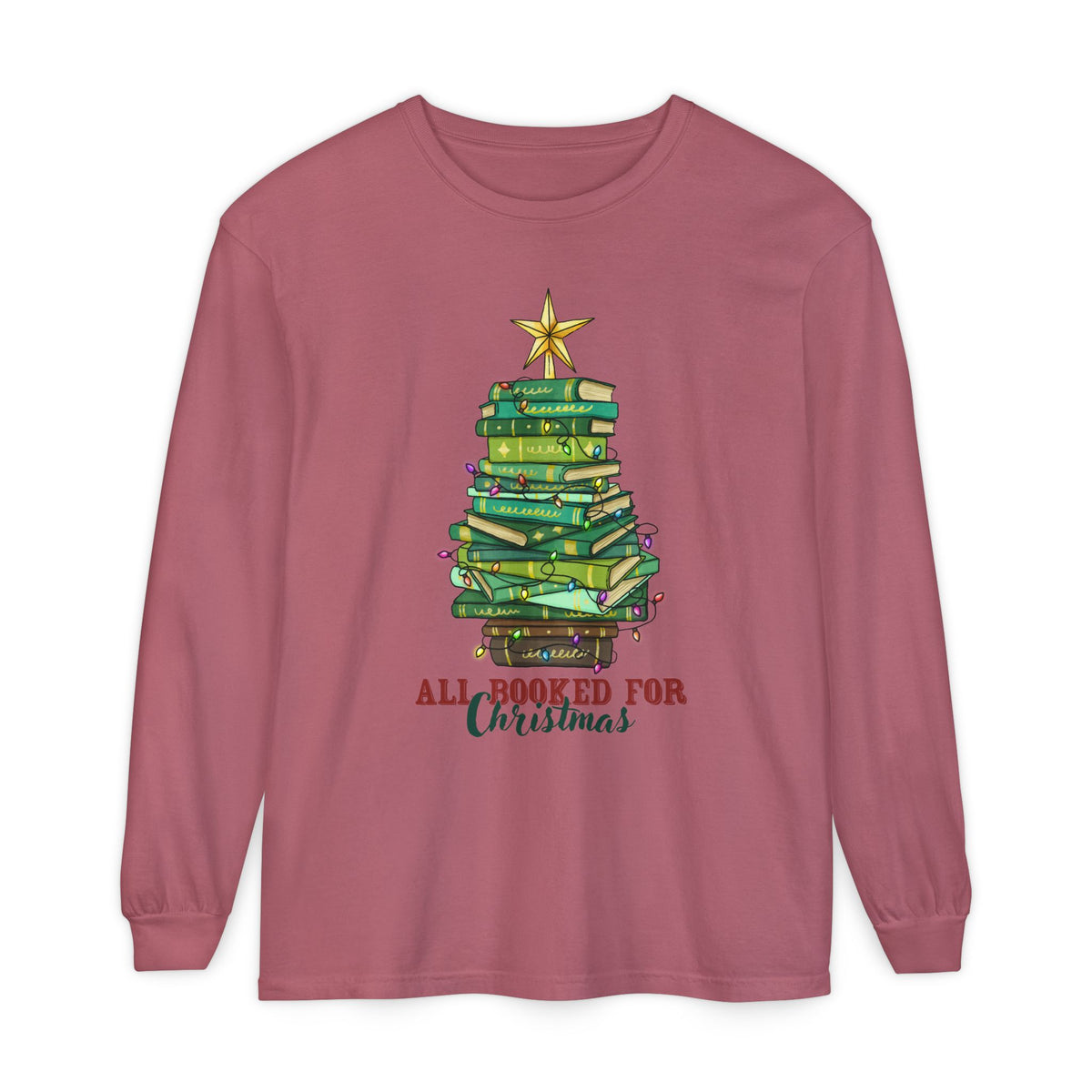 All Booked for Christmas Long Sleeve Tee