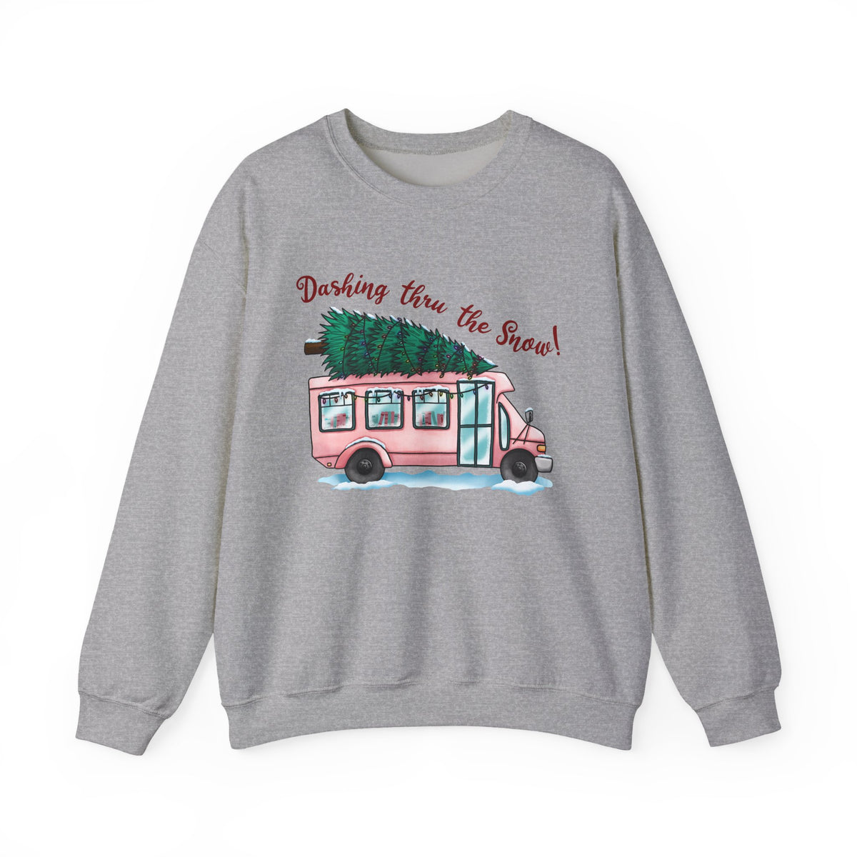 Crewneck Sweatshirt — "Dashing Thru the Snow" Christmas Sweatshirt