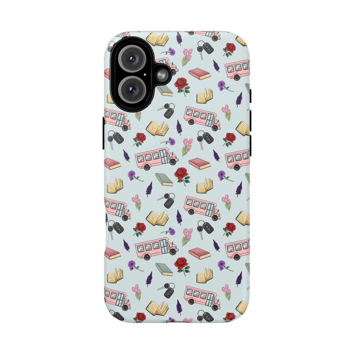 Phone Case — Vintage Book & Travel Pattern Tough Magnetic Case