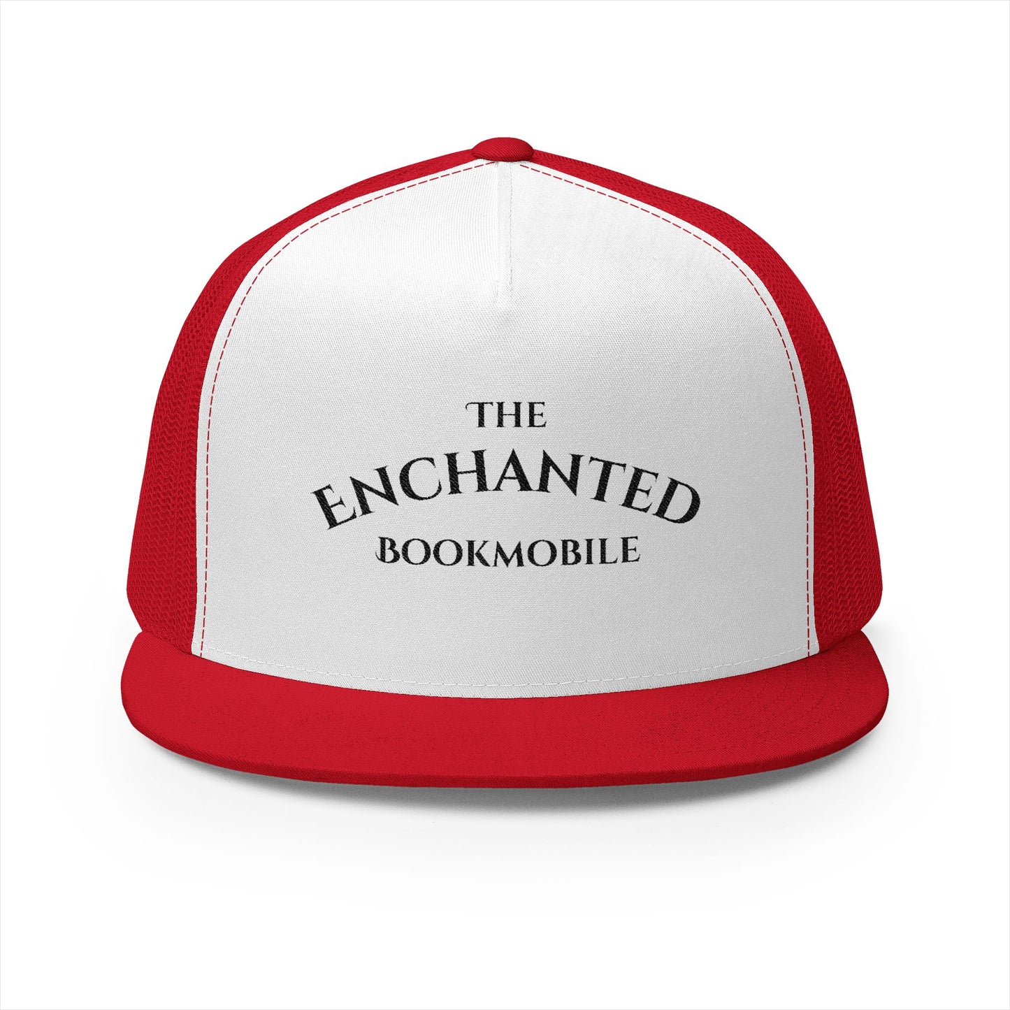 Enchanted Bookmobile Trucker Cap (Black Embroidery)