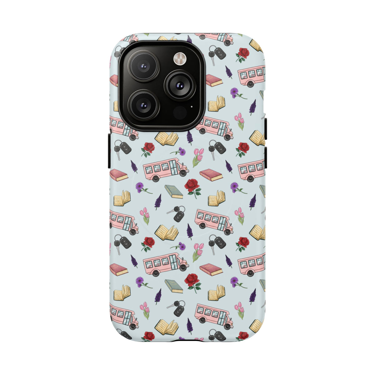 Phone Case — Vintage Book & Travel Pattern Tough Magnetic Case