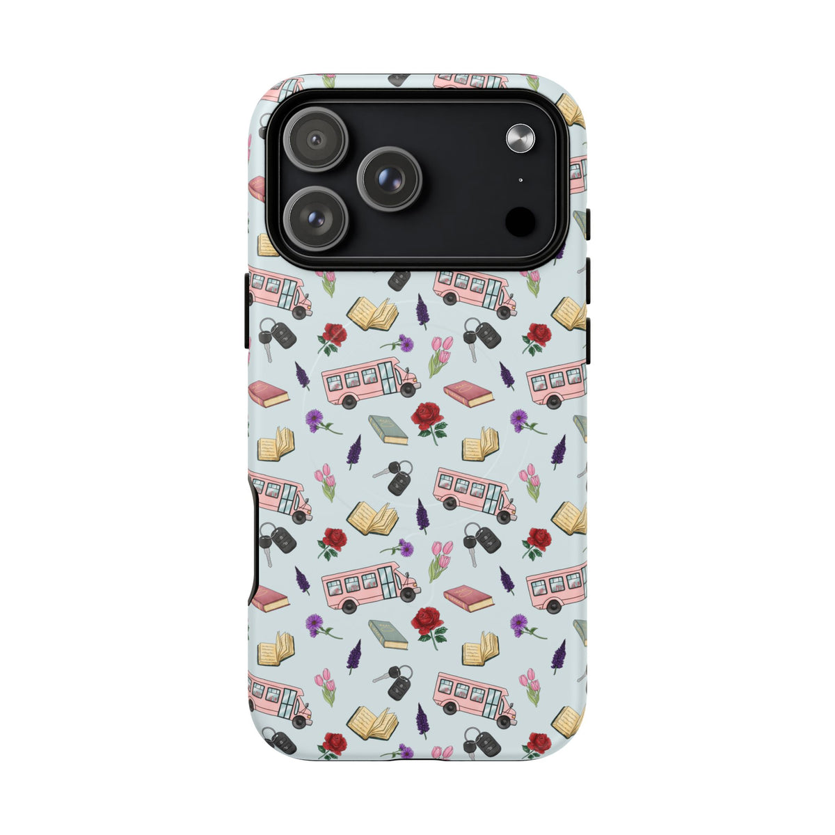 Phone Case — Vintage Book & Travel Pattern Tough Magnetic Case