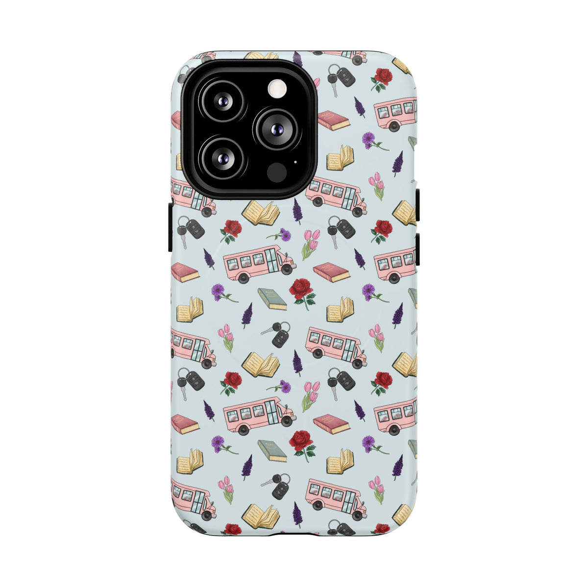 Phone Case — Vintage Book & Travel Pattern Tough Magnetic Case