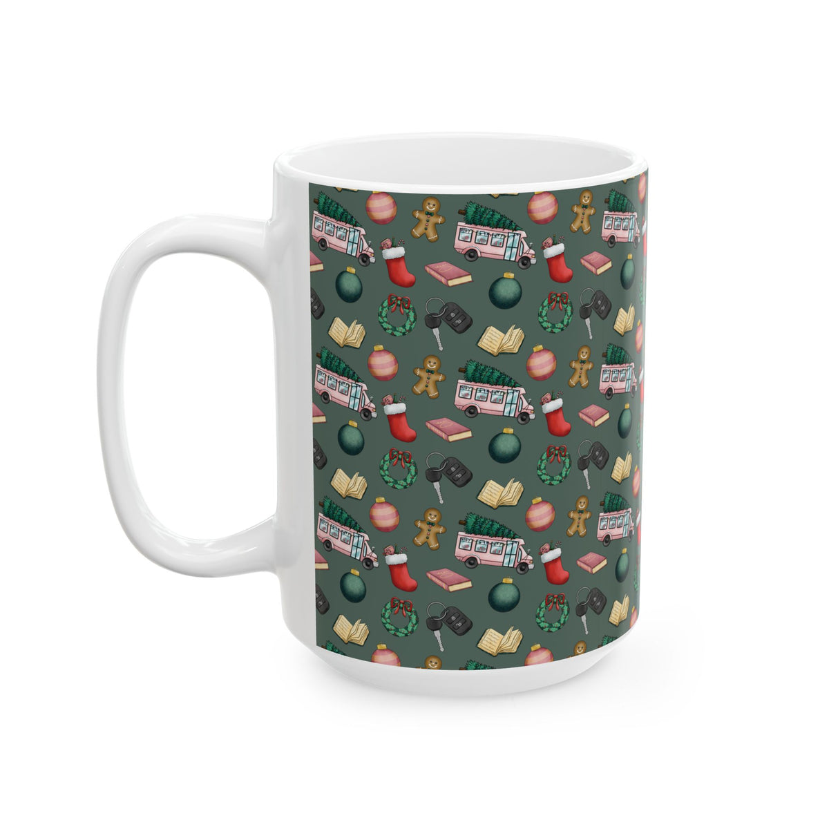 Christmas Pattern Ceramic Mug — Holiday Icons Gift (11oz & 15oz)