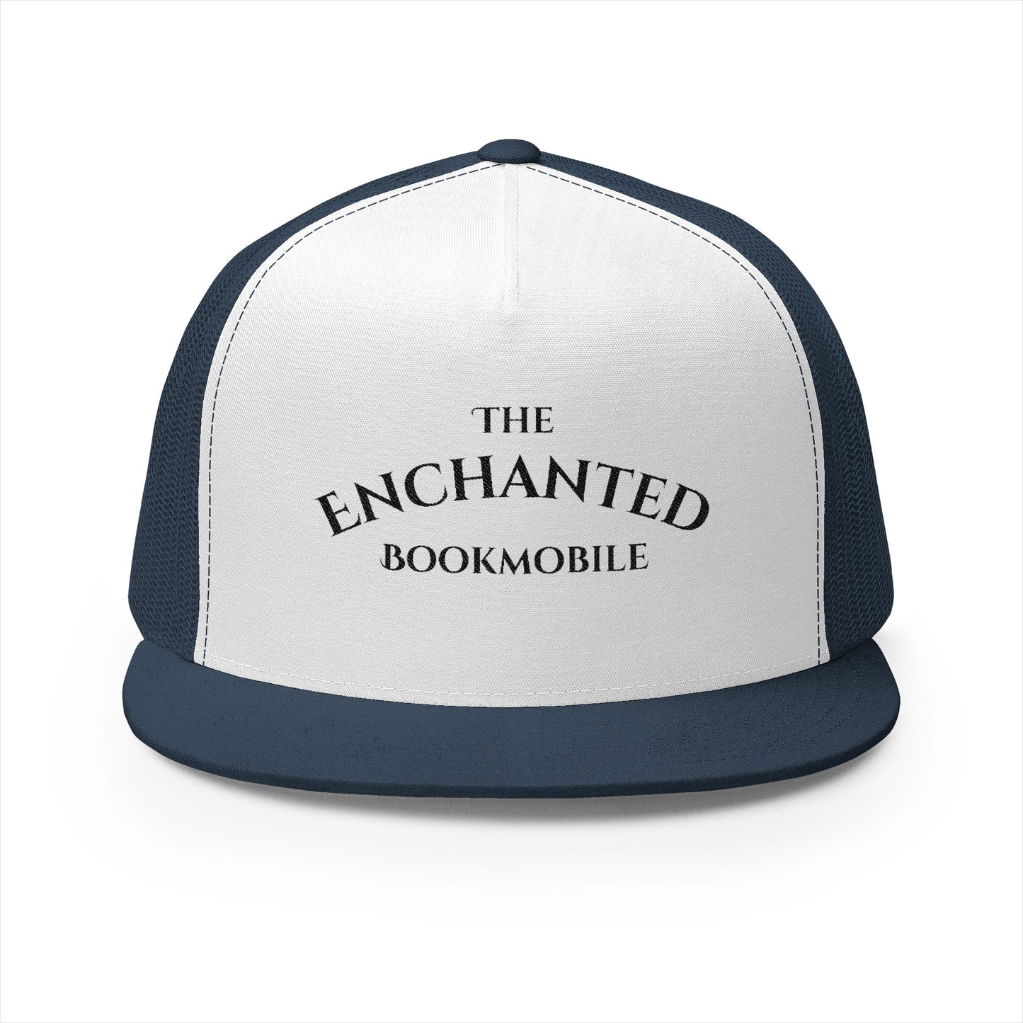 Enchanted Bookmobile Trucker Cap (Black Embroidery)