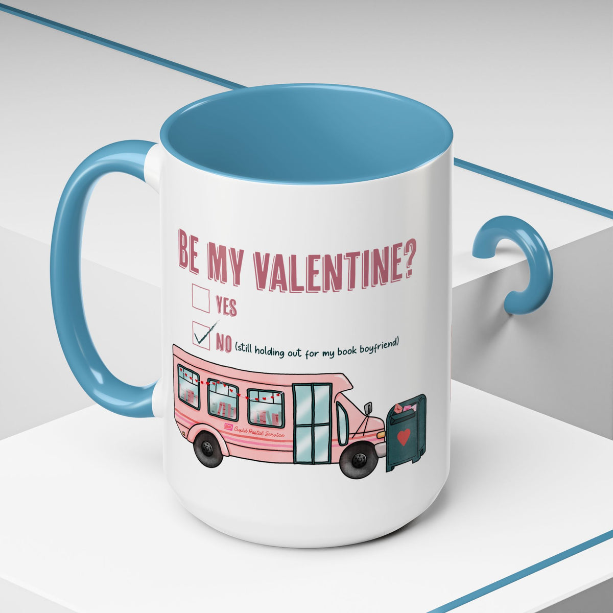 Be my Valentine Pink Bus Coffee Mug