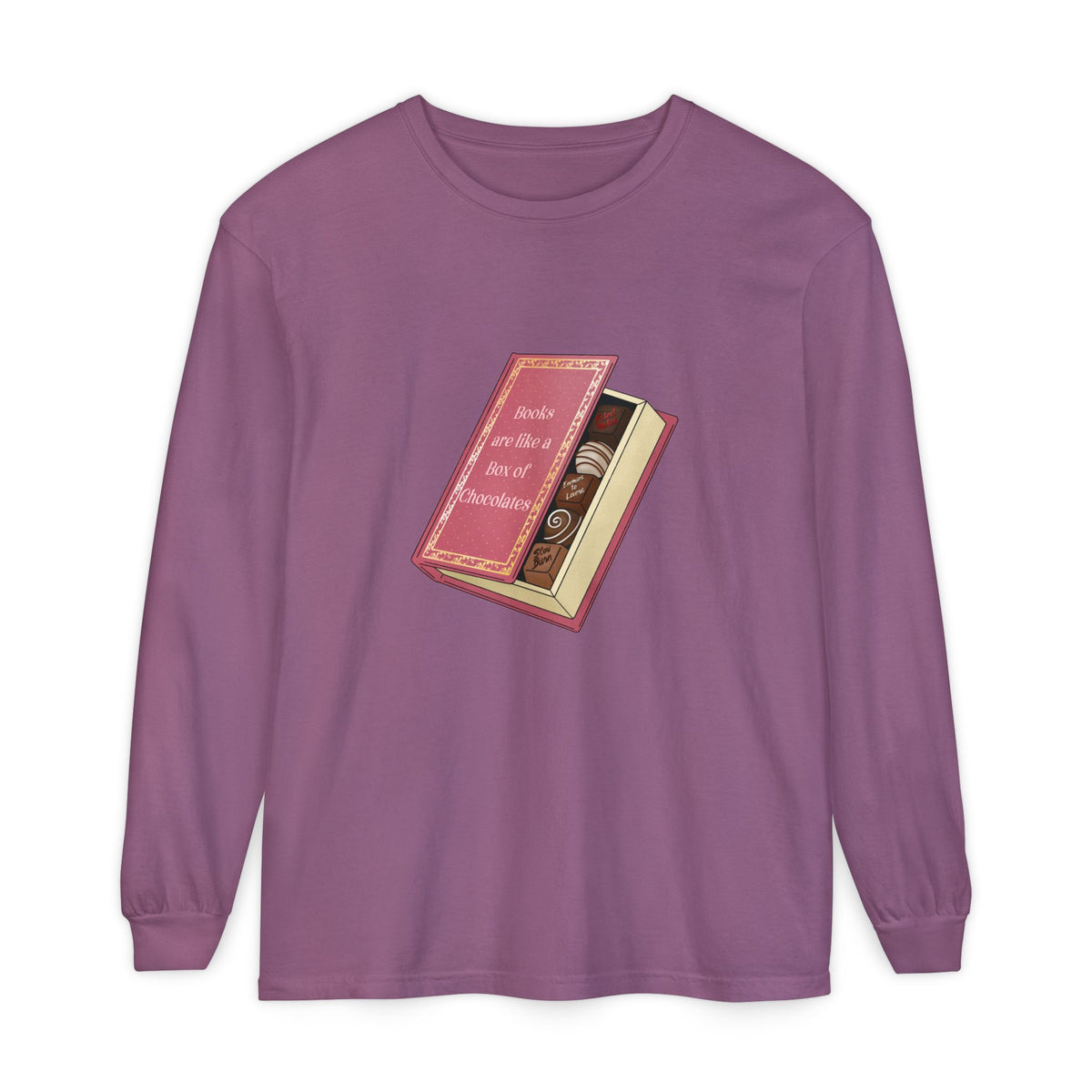 Books are like a box of chocolates Long Sleeve Tee
