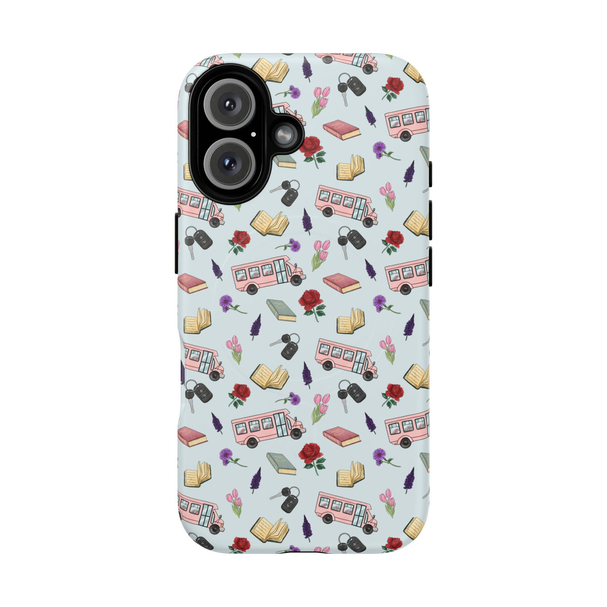 Phone Case — Vintage Book & Travel Pattern Tough Magnetic Case