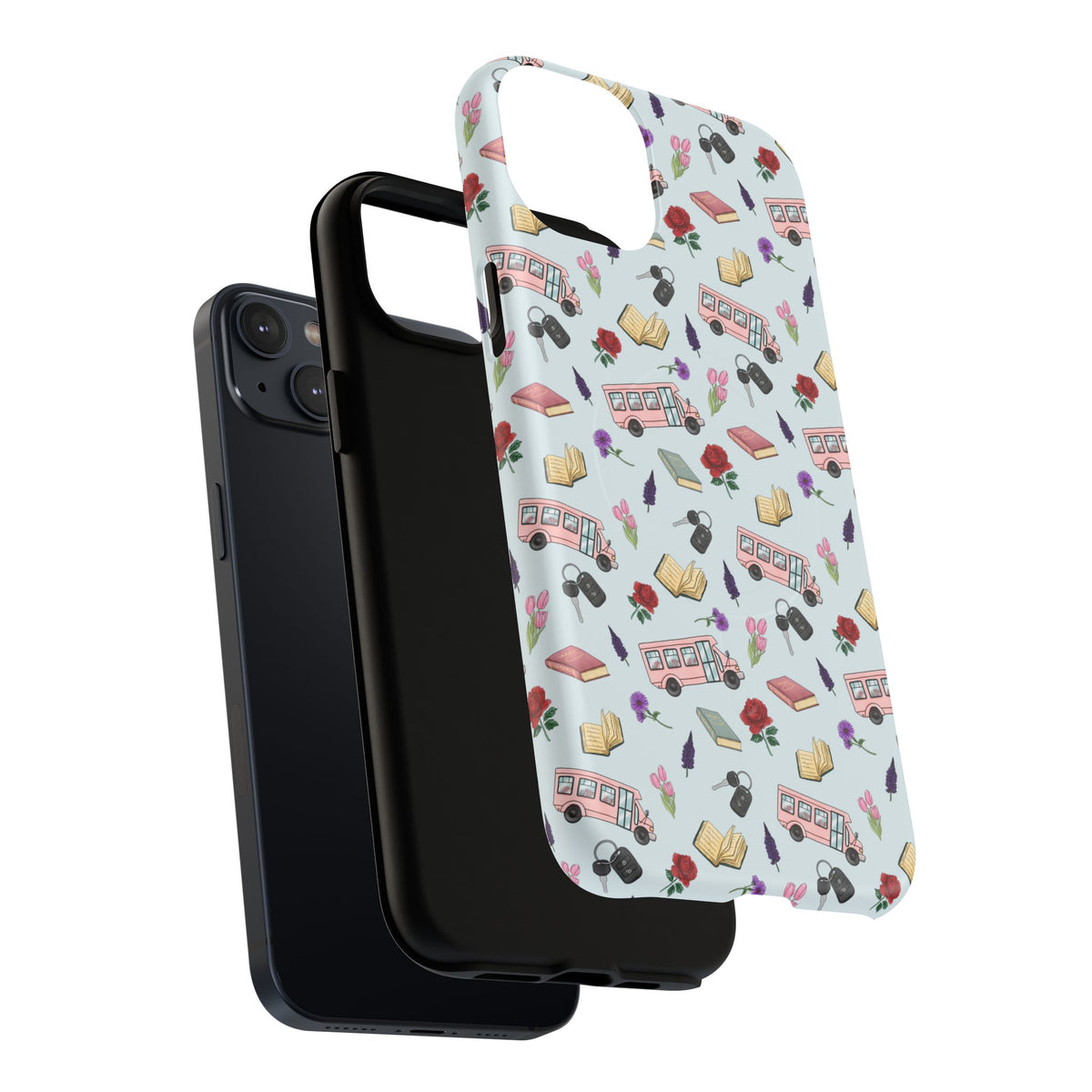 Phone Case — Vintage Book & Travel Pattern Tough Magnetic Case