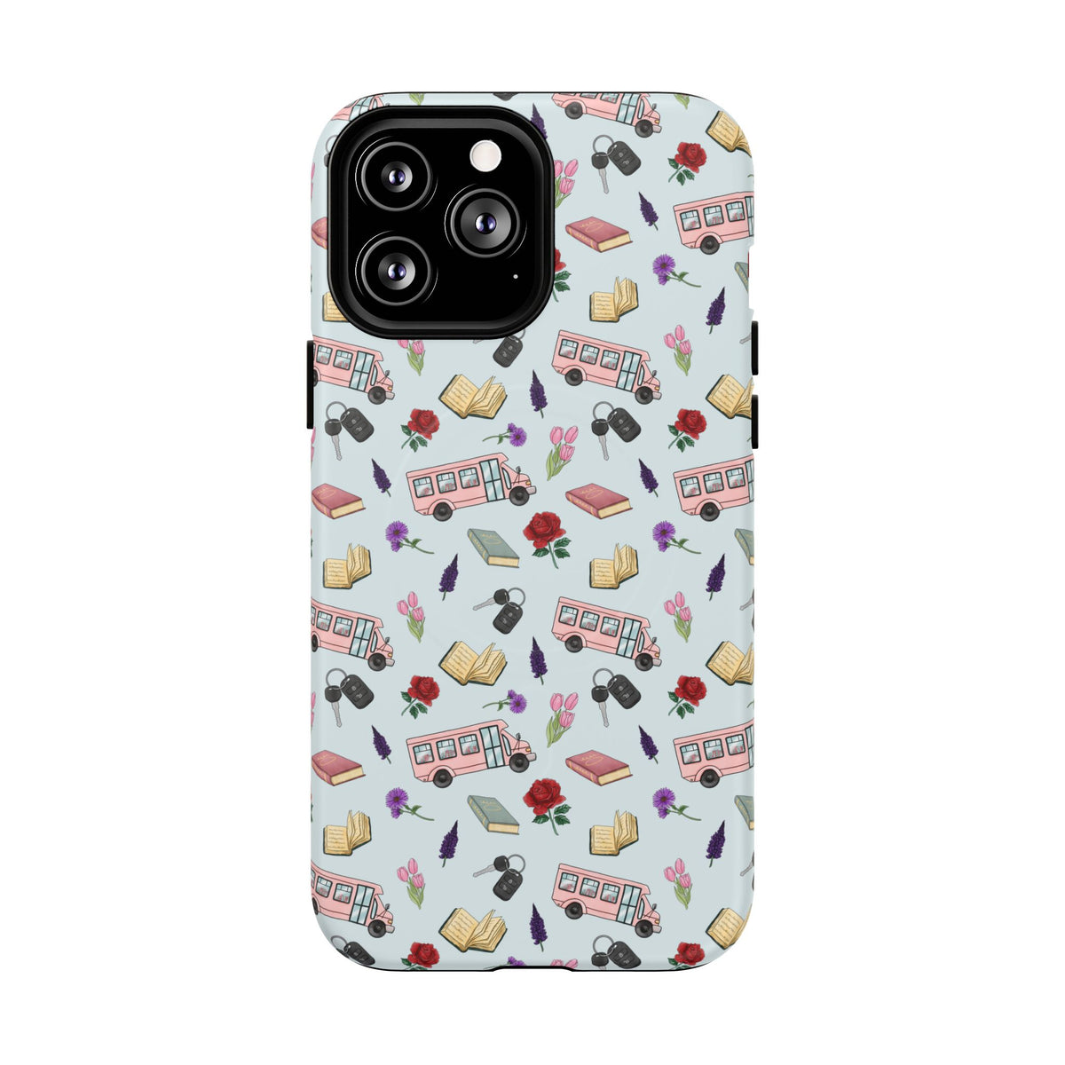 Phone Case — Vintage Book & Travel Pattern Tough Magnetic Case