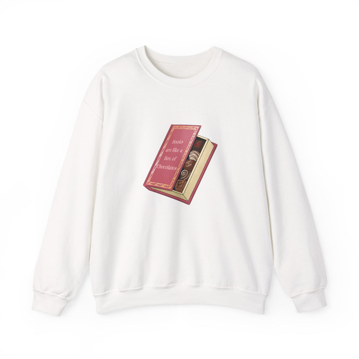 Books are like a box of chocolates Crewneck Sweatshirt