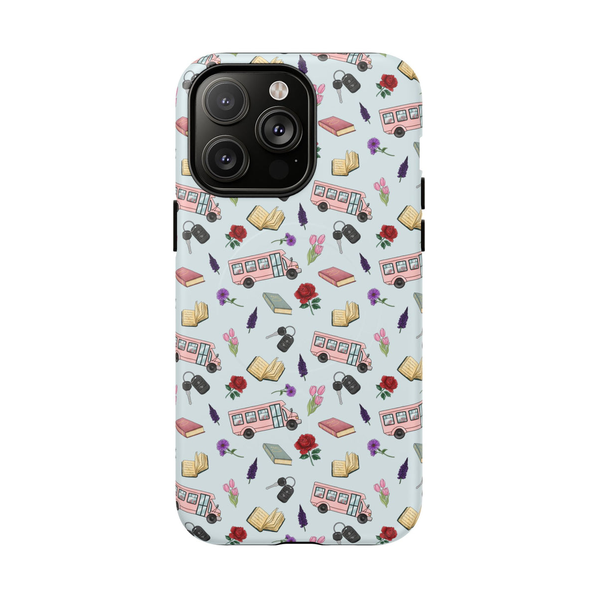 Phone Case — Vintage Book & Travel Pattern Tough Magnetic Case