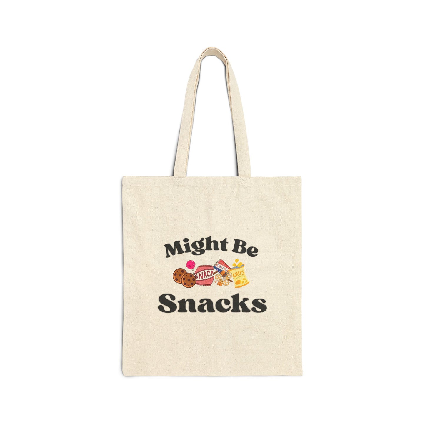 Might be Books, Might be Snacks Cotton Canvas Tote Bag