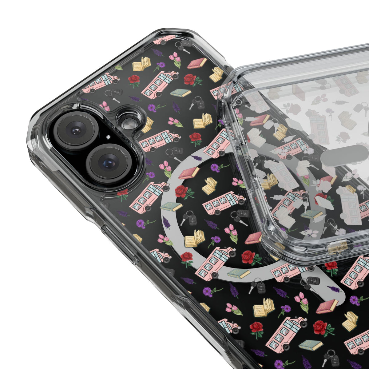 The Enchanted Bookmobile Doodle MagSafe Clear Impact Phone Case
