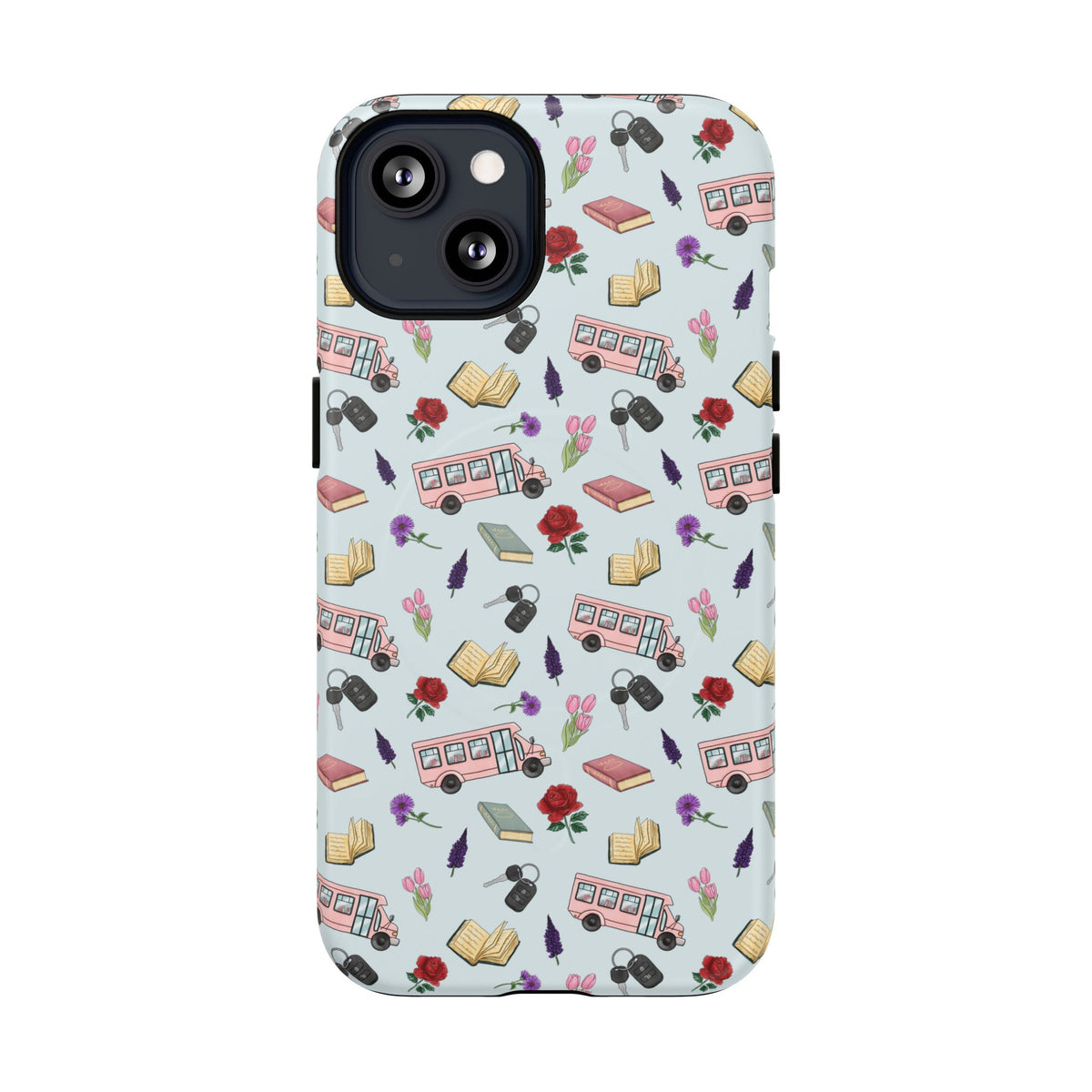 Phone Case — Vintage Book & Travel Pattern Tough Magnetic Case