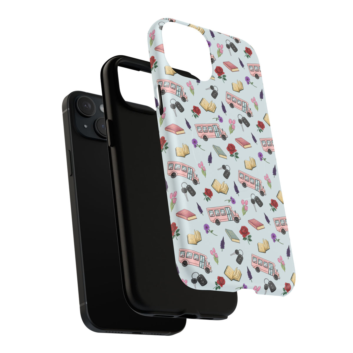 Phone Case — Vintage Book & Travel Pattern Tough Magnetic Case
