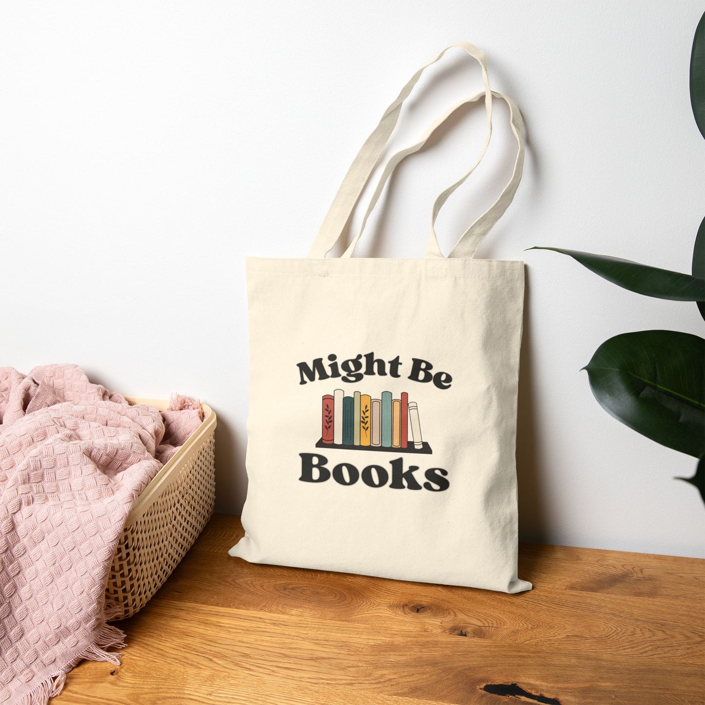 Might be Books, Might be Snacks Cotton Canvas Tote Bag