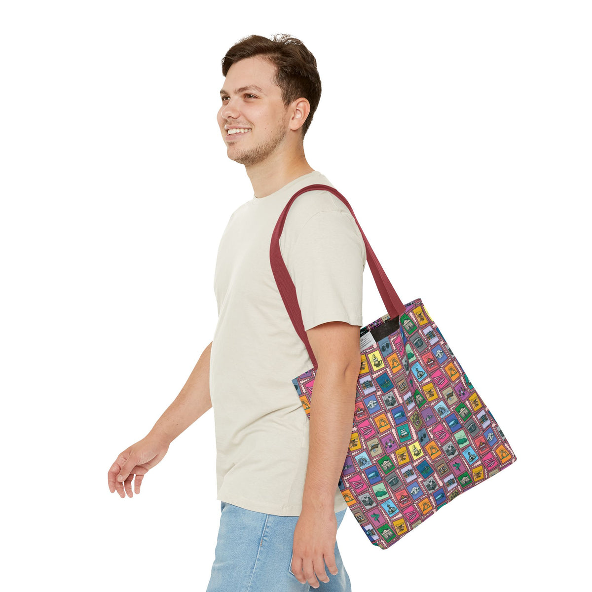 TEB Stamp Pattern Tote Bag