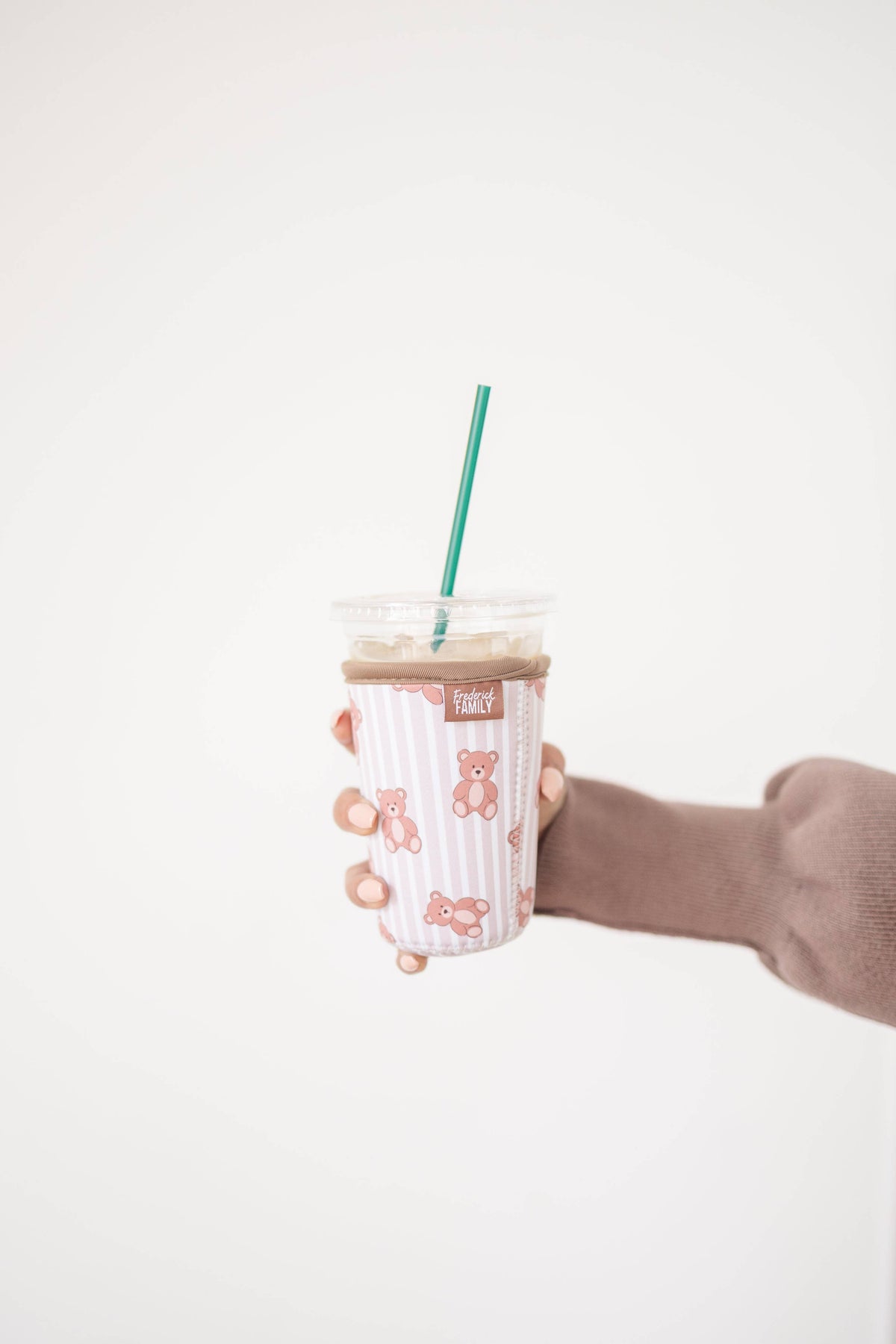 Frederick Family Co. - Reusable Iced Coffee Sleeve, Cute Cup Holder Drink Sleeve, Coffee Lover Gift, Cold Drink Sleeve for Iced Coffee Cups