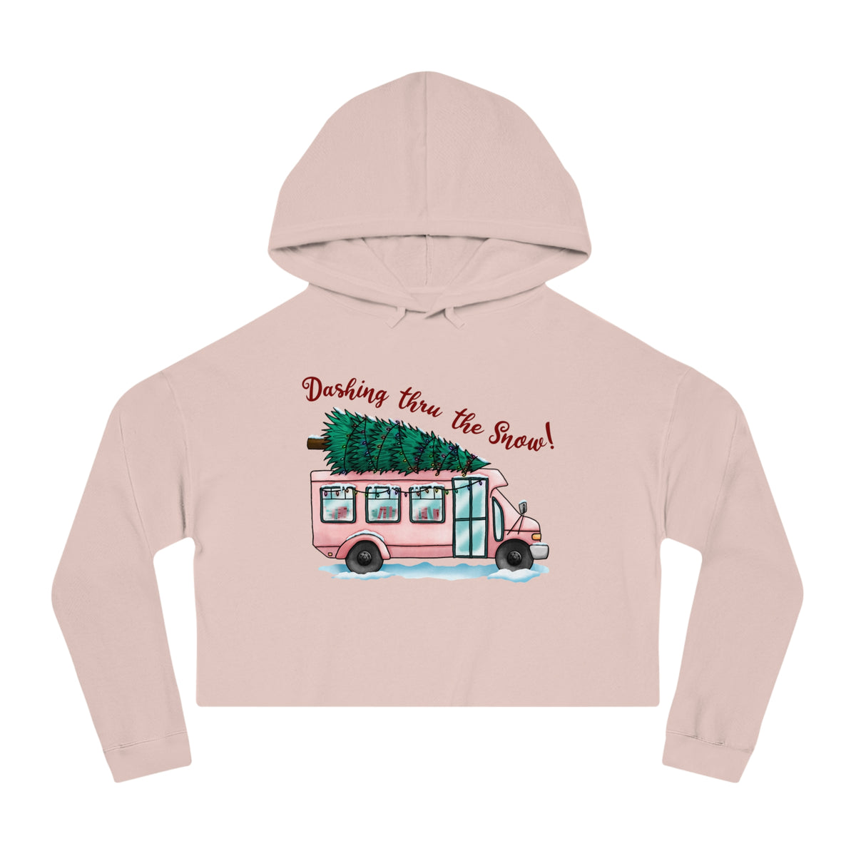TEB Dashing Through the Snow Cropped Hoodie