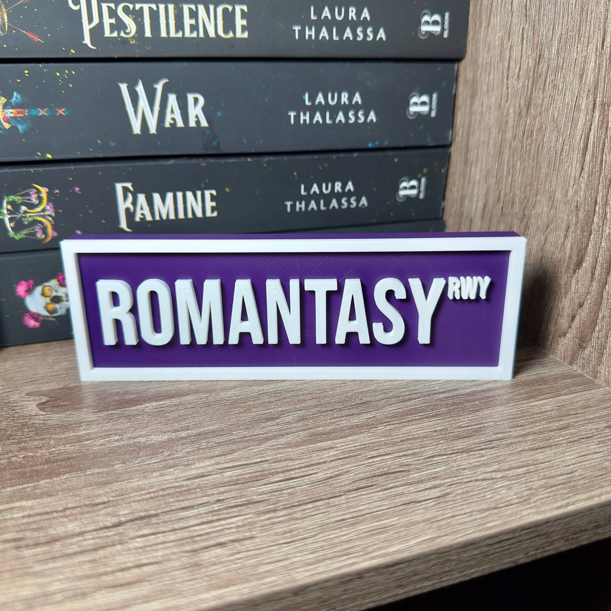 Romantasy Street Sign | Bookshelf Decor