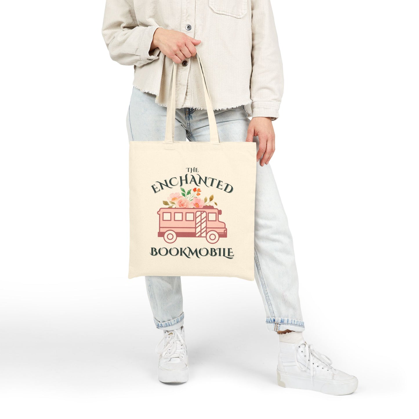 The Enchanted Bookmobile Cotton Canvas Tote Bag