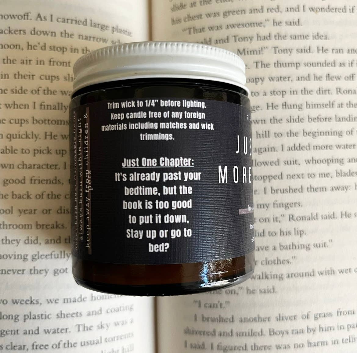 Just One More Chapter - Bookish Candle | Book Themed Candle