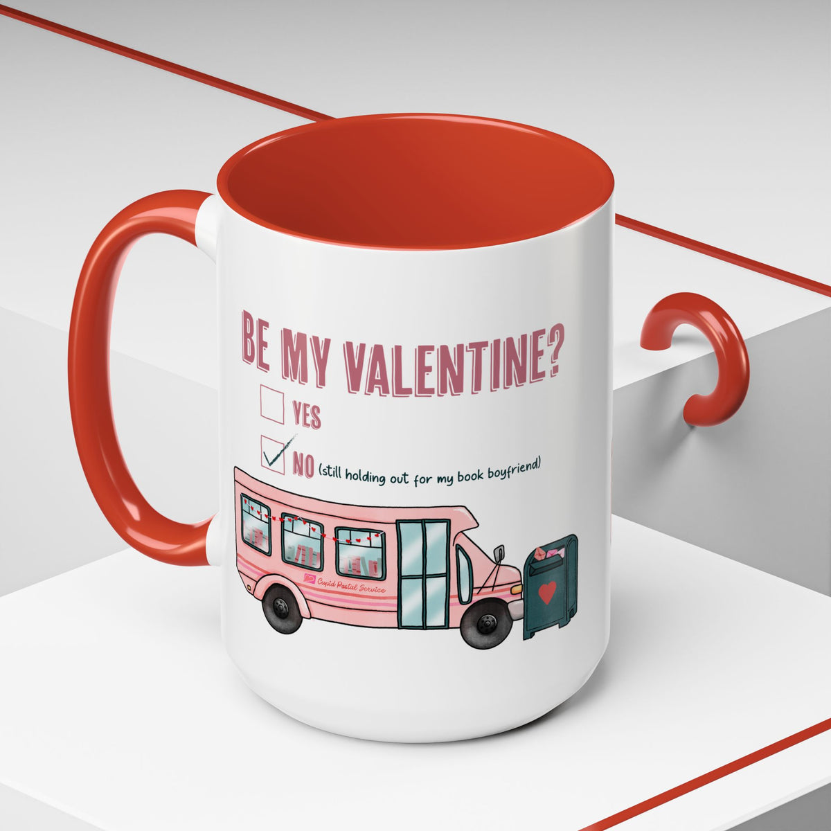 Be my Valentine Pink Bus Coffee Mug