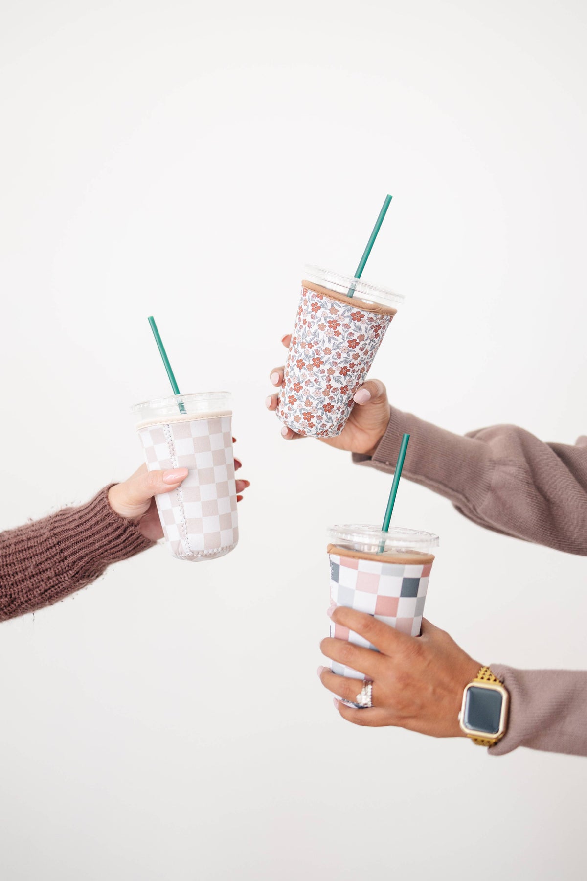 Frederick Family Co. - Reusable Iced Coffee Sleeve, Cute Cup Holder Drink Sleeve, Coffee Lover Gift, Cold Drink Sleeve for Iced Coffee Cups