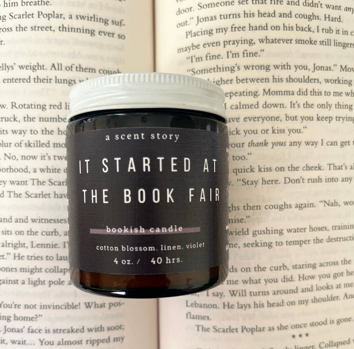It Started at the Book Fair - Bookish Candle | Book Themed