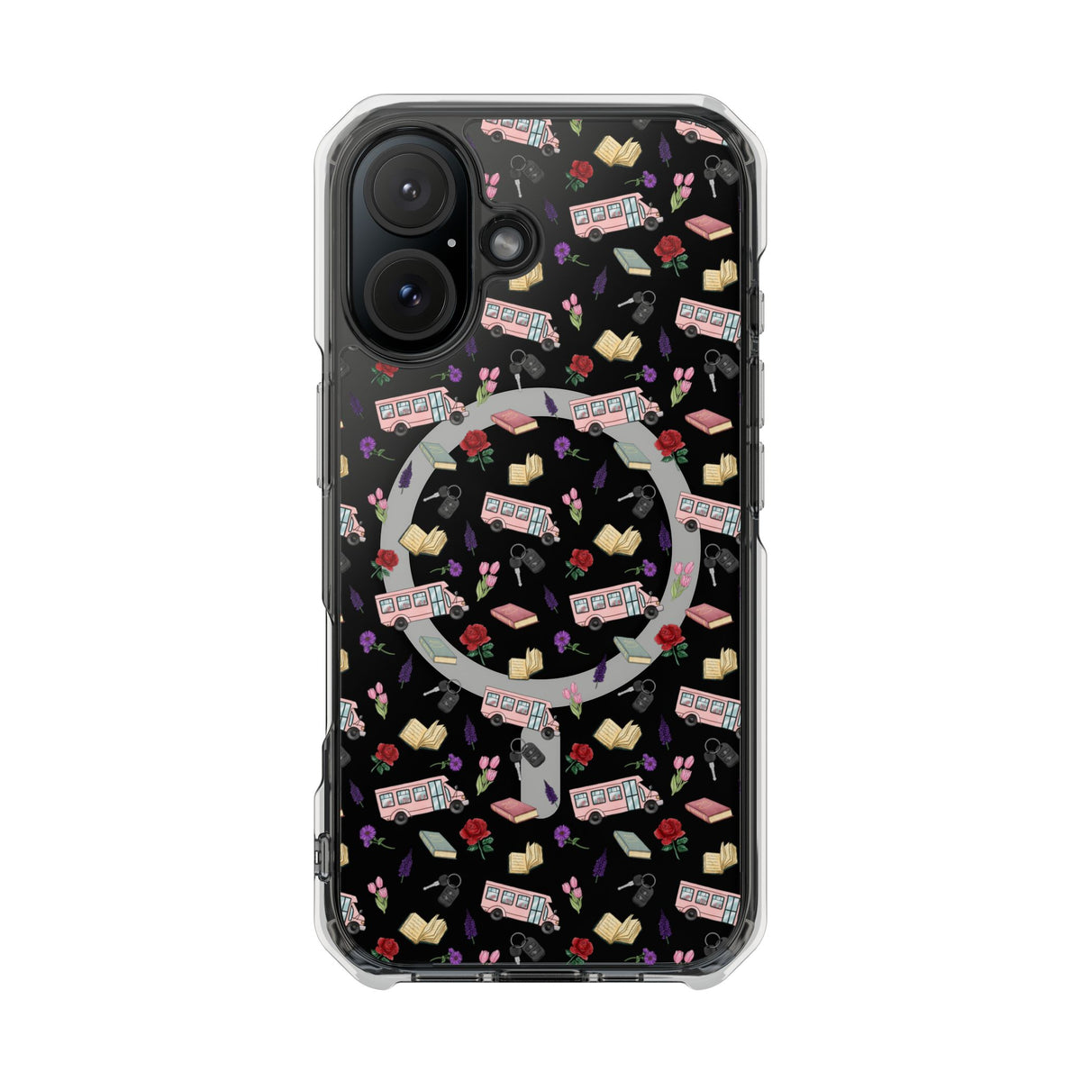 The Enchanted Bookmobile Doodle MagSafe Clear Impact Phone Case