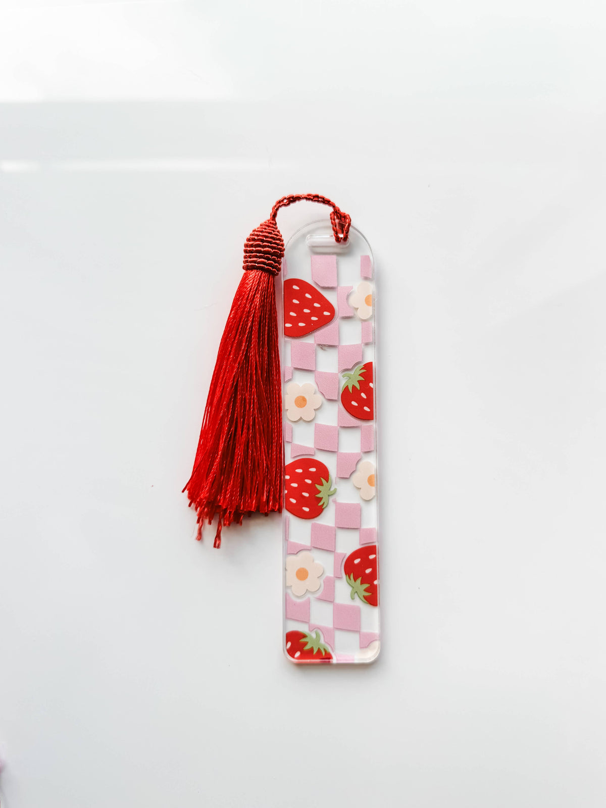 Literari Goods, Co | Book Themed Candles + Gifts - Bookmark - Book Store Gift - Acrylic - Strawberries
