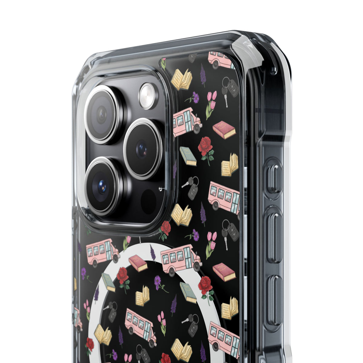 The Enchanted Bookmobile Doodle MagSafe Clear Impact Phone Case